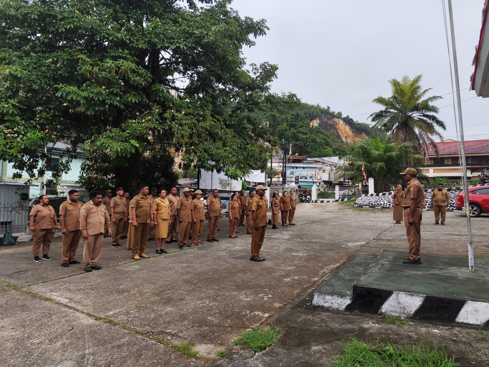 Apel Pagi DISPERDAGIN bersama Plt. Kadis baru